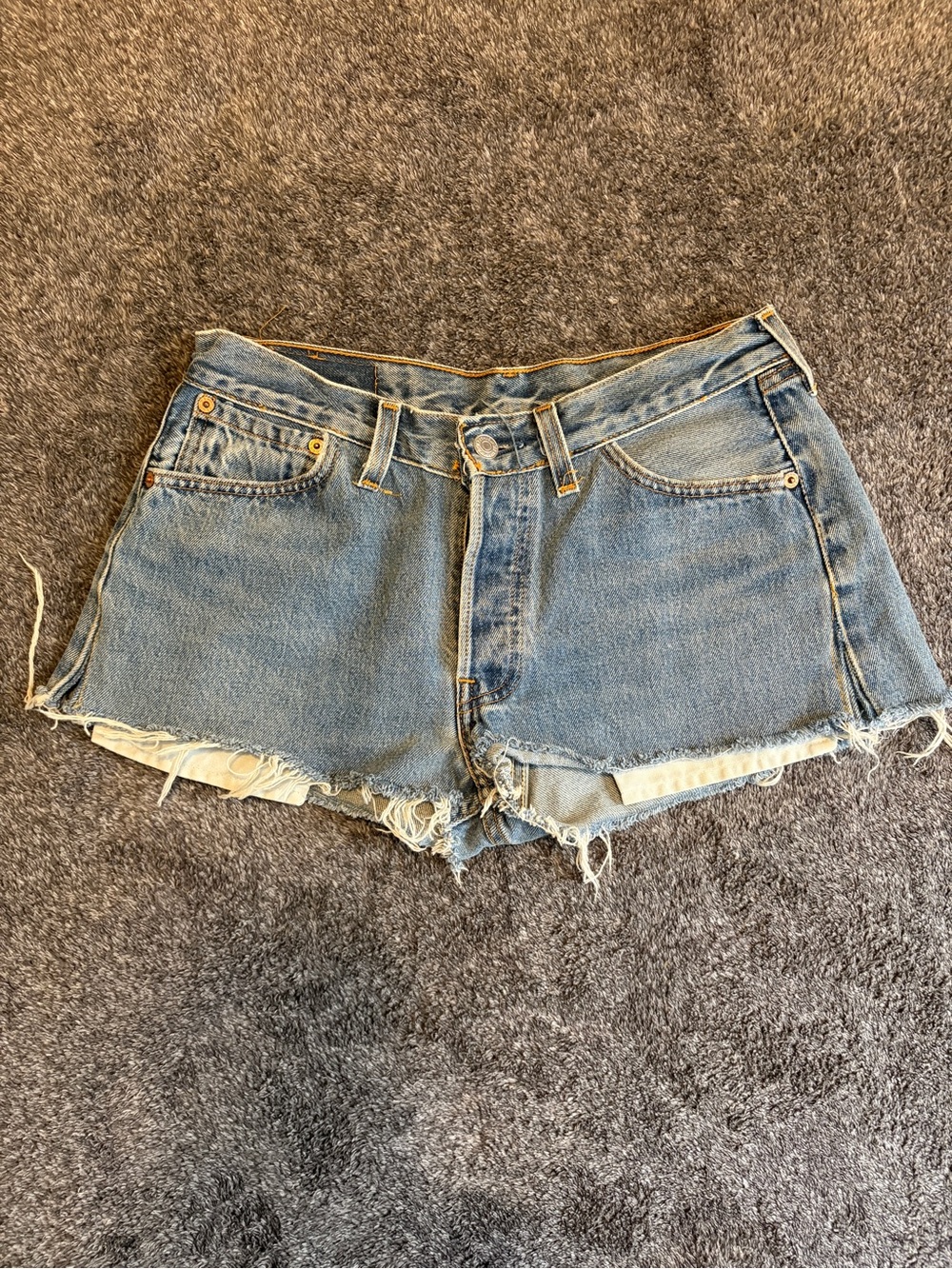 Levi's Light Blue Cutoff Denim Shorts